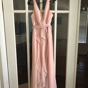 Size 6 David’s Bridal bridesmaid dress in blush